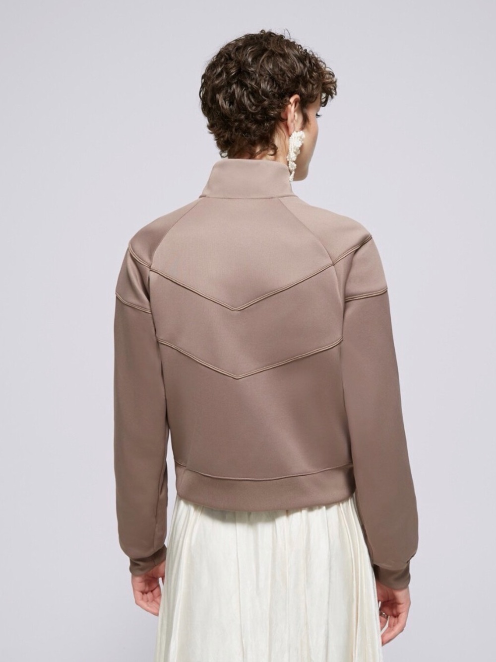 Nike Sportswear Windrunner Women's Knit Jacket in Mink Brown/White 🔥🌟NWT🌟🔥 - Picture 6 of 7